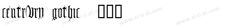 centrury gothic字体转换